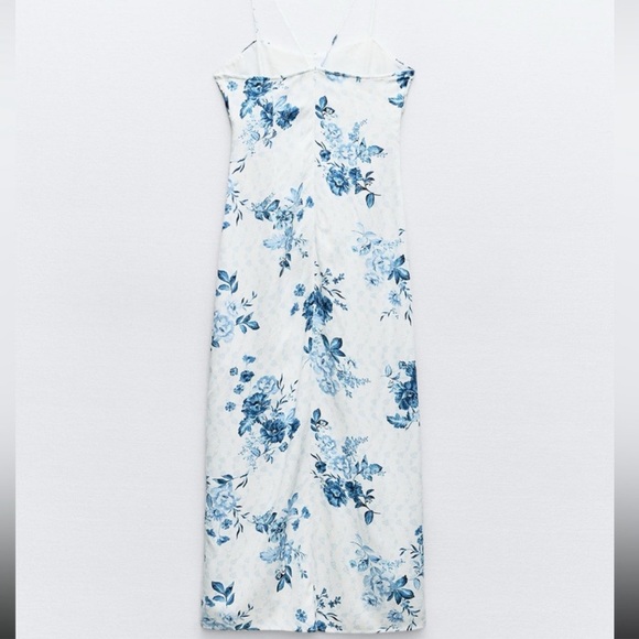 NWT Zara floral printed midi slip dress - Picture 1 of 3